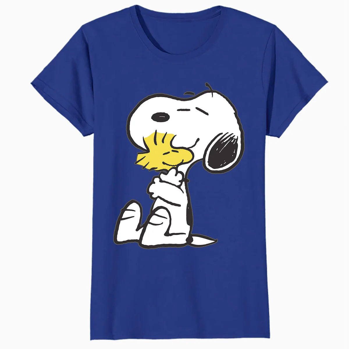 Peanuts Snoopy Woodstock Vintage Hug BFFs Love Retro 80s 90s Official Women's SKINNY FIT T-Shirt