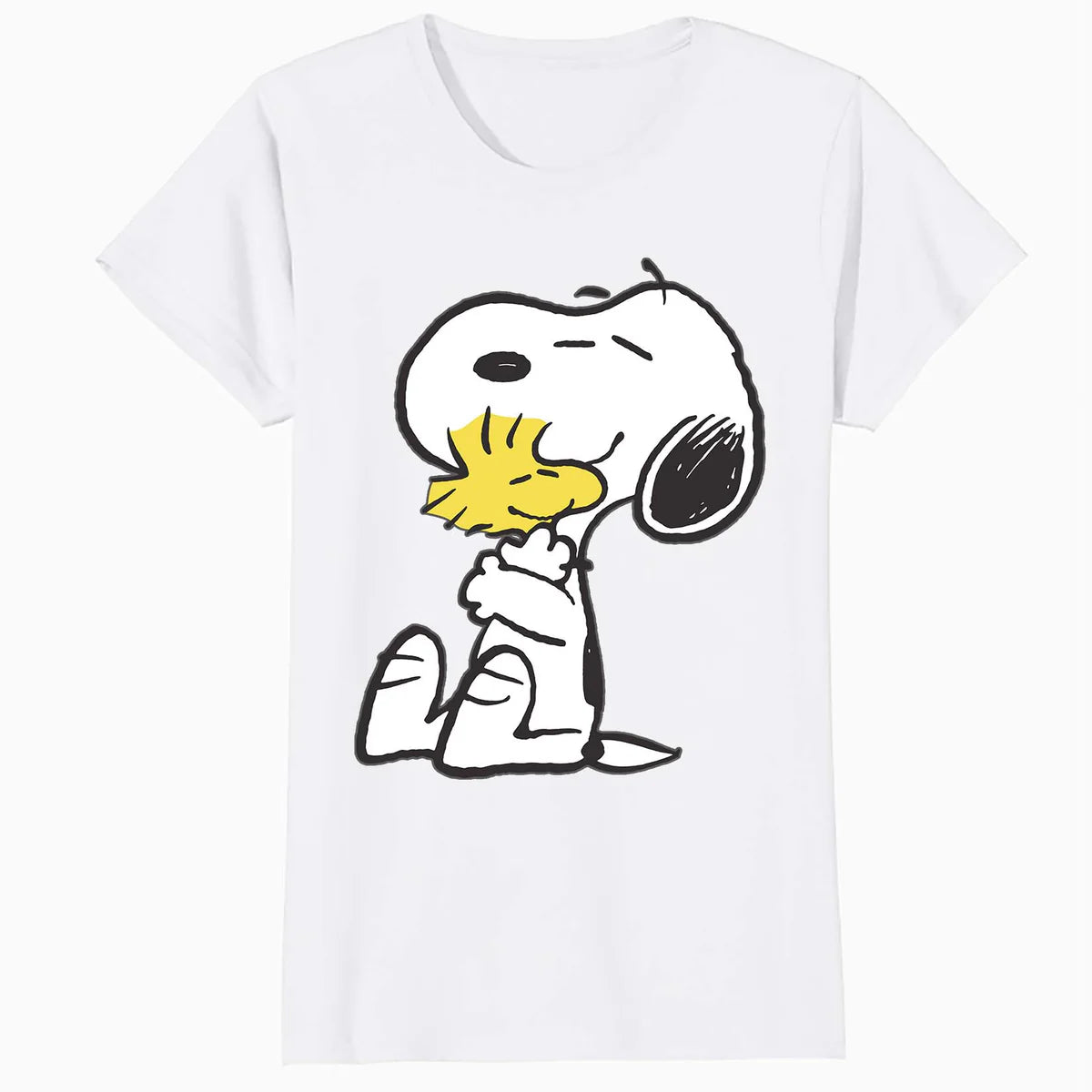 Peanuts Snoopy Woodstock Vintage Hug BFFs Love Retro 80s 90s Official Women's SKINNY FIT T-Shirt