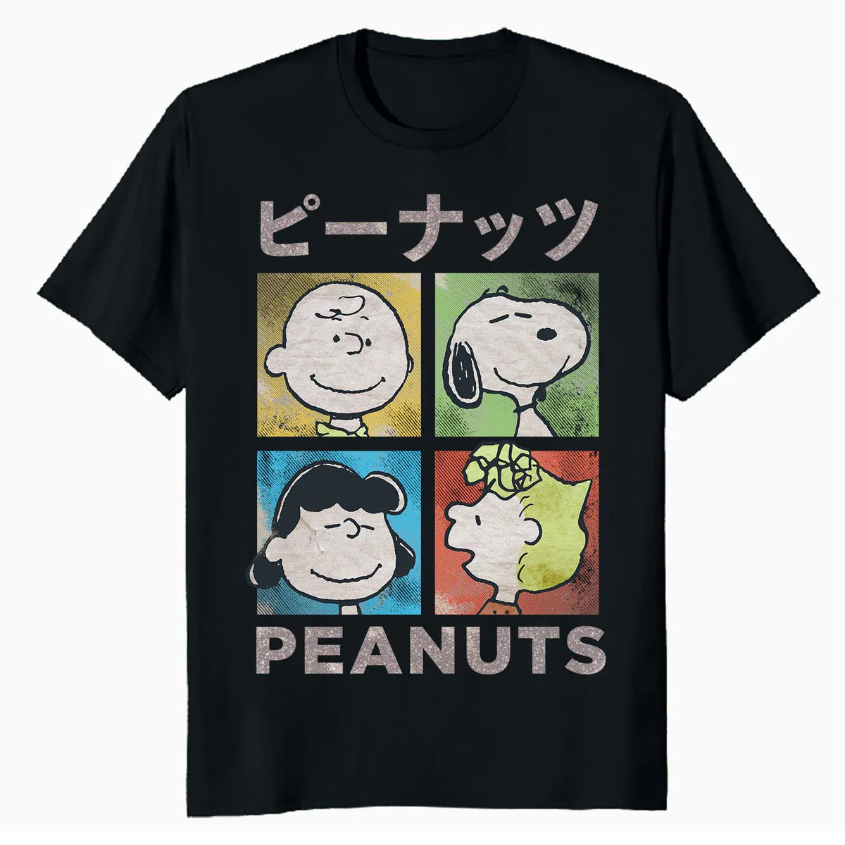 Peanuts Tokyo Snoopy Charlie Brown Manga Retro 90s Pop Art Official Men's T-Shirt