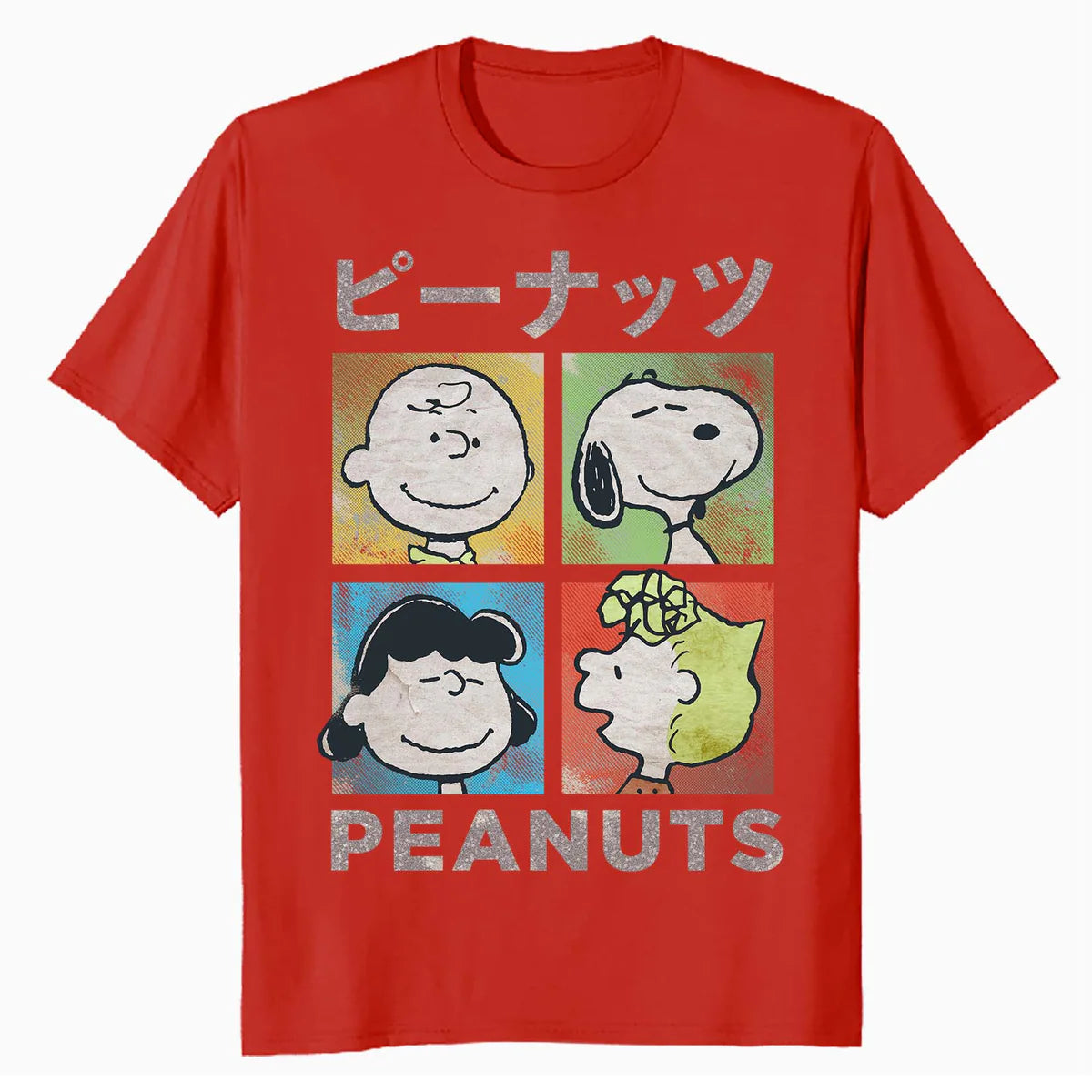 Peanuts Tokyo Snoopy Charlie Brown Manga Retro 90s Pop Art Official Men's T-Shirt