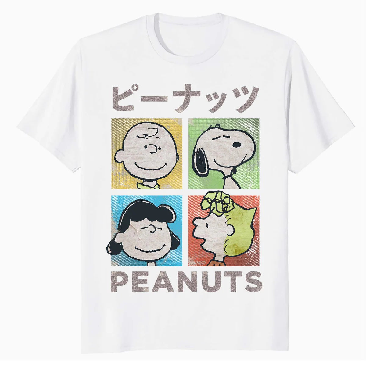 Peanuts Tokyo Snoopy Charlie Brown Manga Retro 90s Pop Art Official Men's T-Shirt