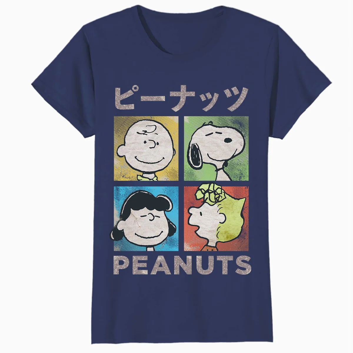 Peanuts Tokyo Snoopy Charlie Brown Manga Retro 90s Pop Art Official Women's SKINNY FIT T-Shirt