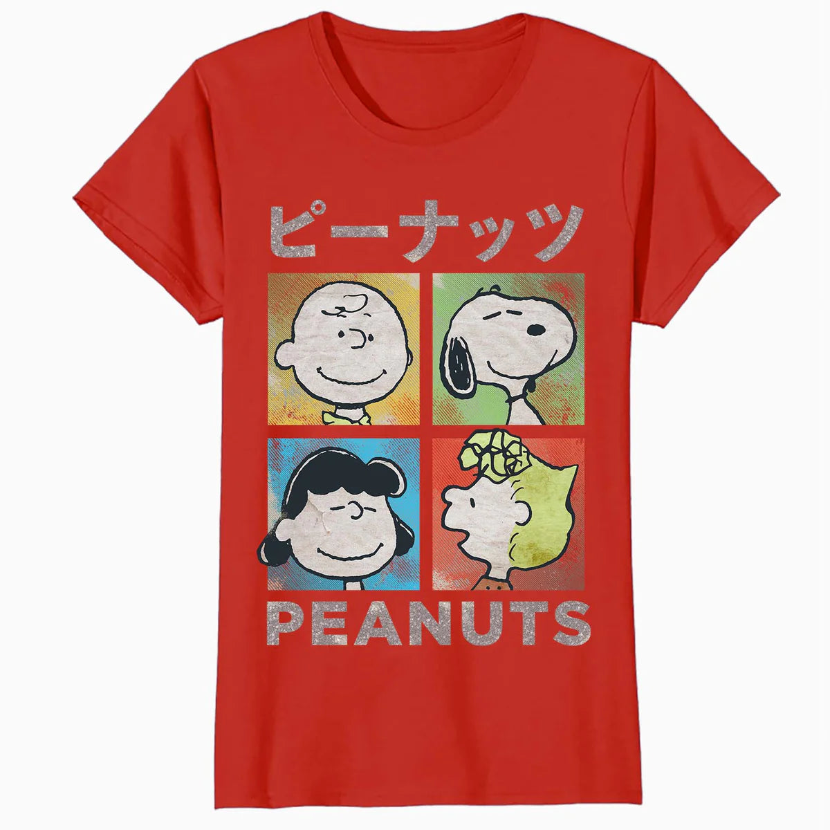 Peanuts Tokyo Snoopy Charlie Brown Manga Retro 90s Pop Art Official Women's SKINNY FIT T-Shirt