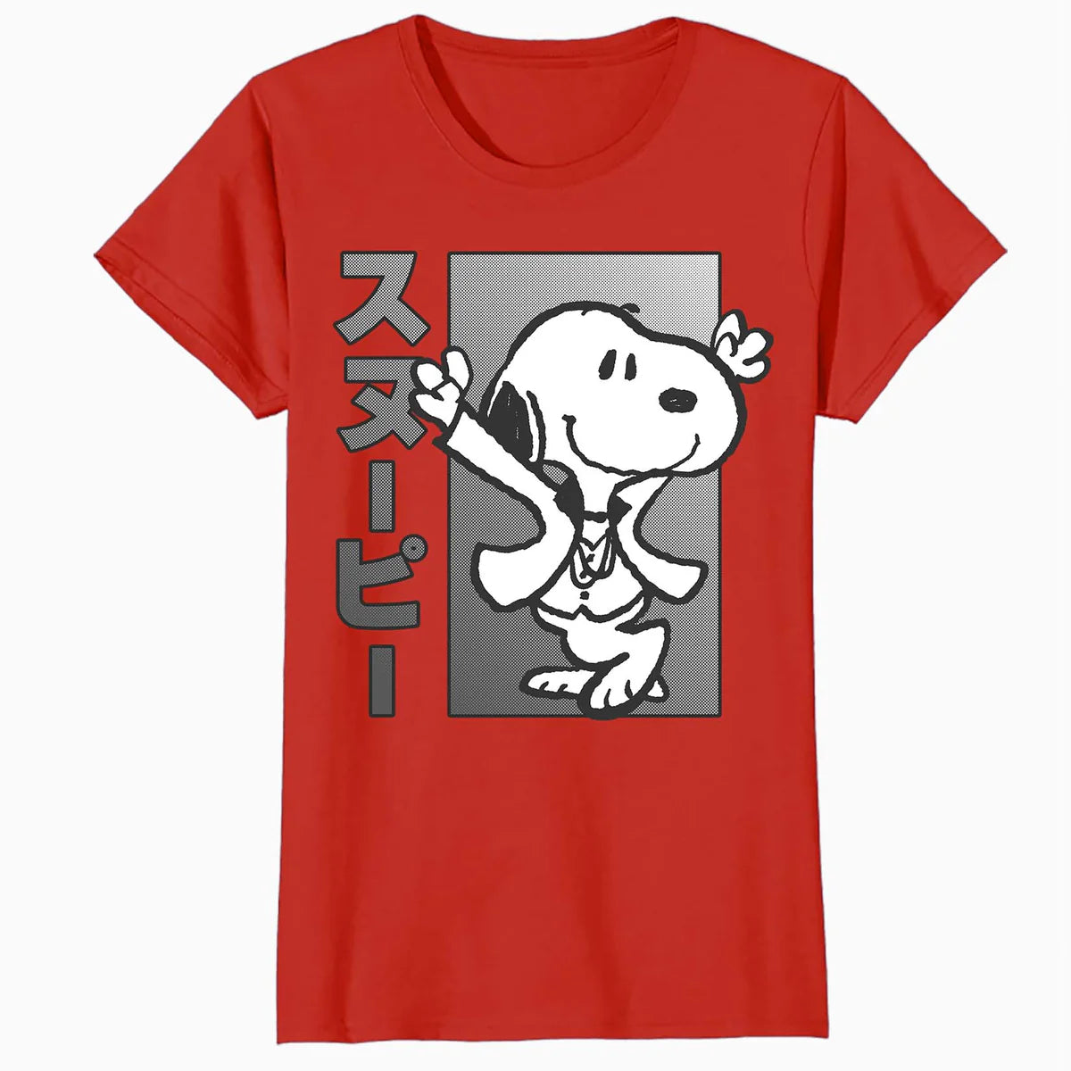 Peanuts Tokyo Snoopy Dancing Japan Pet Lovers Retro 70s 90s Official Women's SKINNY FIT T-Shirt