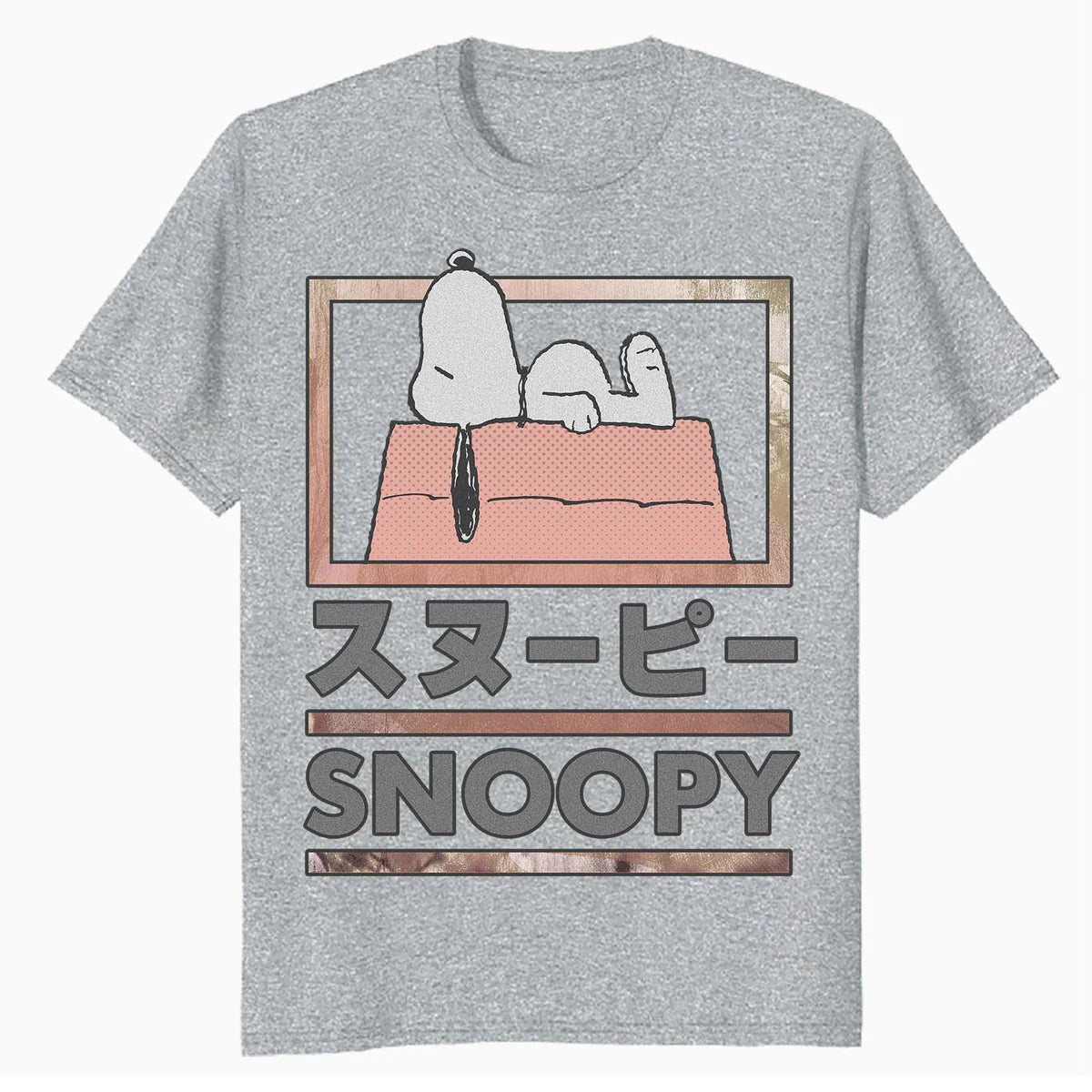 Peanuts Tokyo Snoopy Dog House Japan Fun Kanji Lol Retro 90s Official Men's T-Shirt