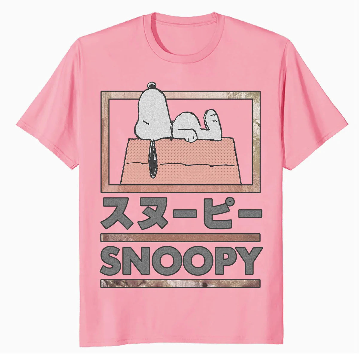 Peanuts Tokyo Snoopy Dog House Japan Fun Kanji Lol Retro 90s Official Men's T-Shirt