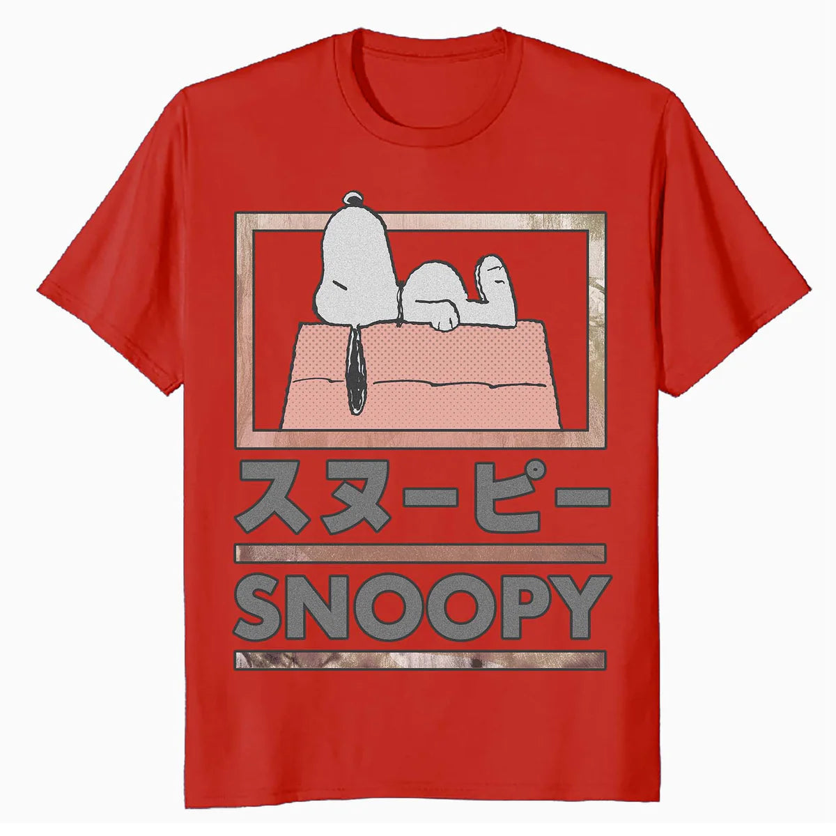 Peanuts Tokyo Snoopy Dog House Japan Fun Kanji Lol Retro 90s Official Men's T-Shirt