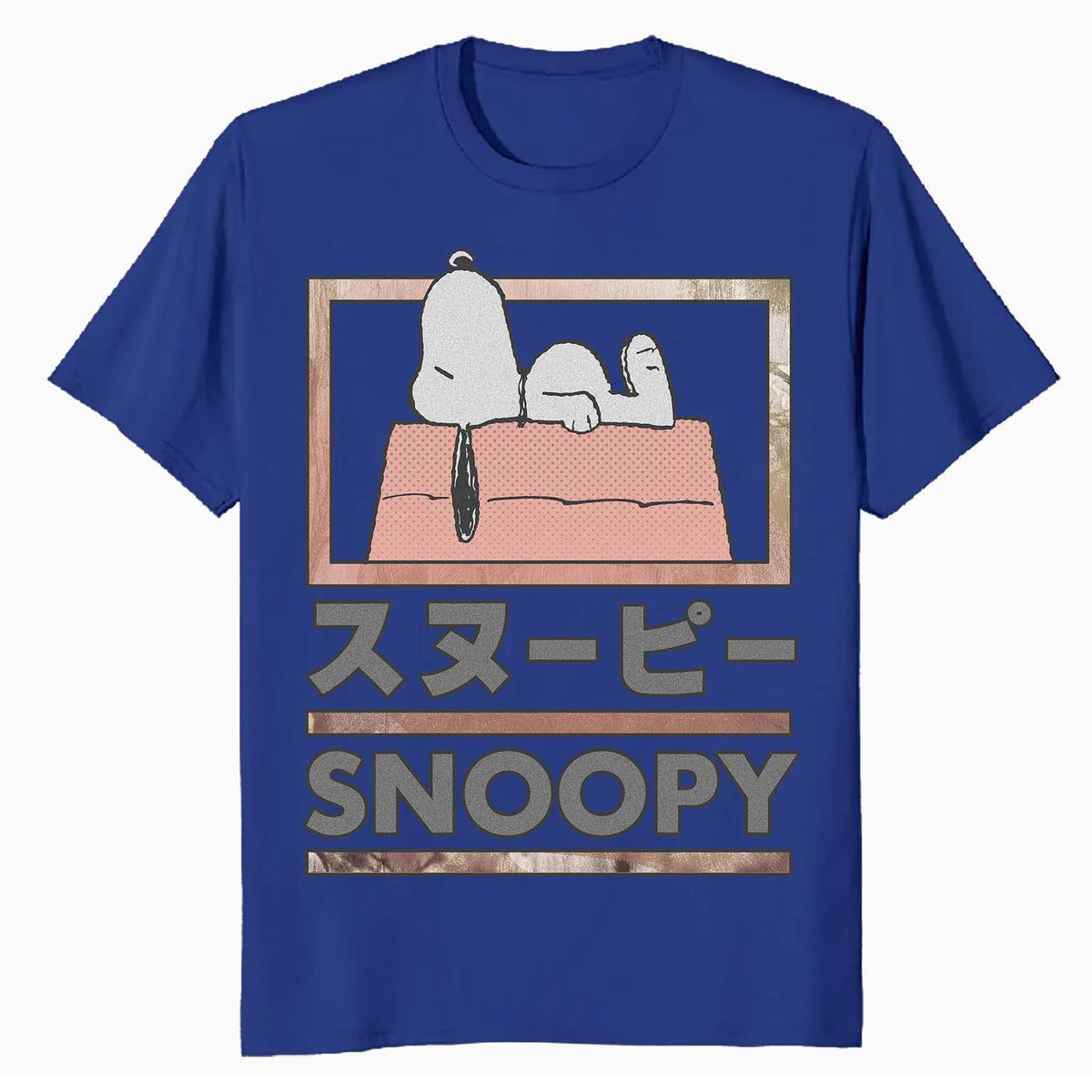 Peanuts Tokyo Snoopy Dog House Japan Fun Kanji Lol Retro 90s Official Men's T-Shirt