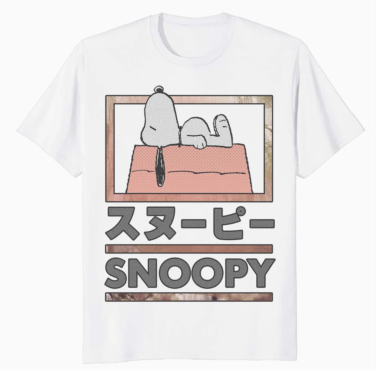 Peanuts Tokyo Snoopy Dog House Japan Fun Kanji Lol Retro 90s Official Men's T-Shirt