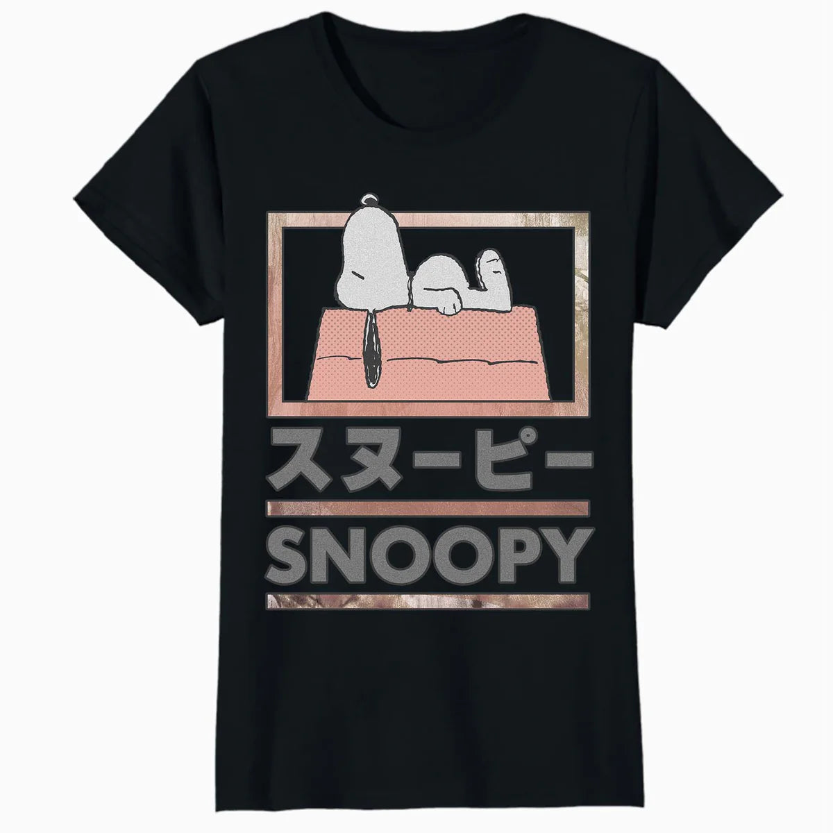 Peanuts Tokyo Snoopy Dog House Japan Fun Kanji Lol Retro 90s Official Women's SKINNY FIT T-Shirt