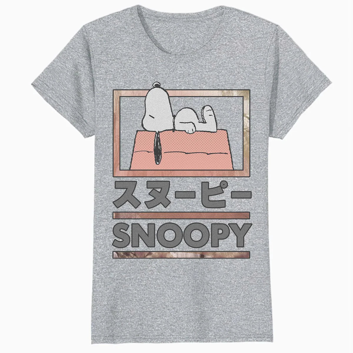 Peanuts Tokyo Snoopy Dog House Japan Fun Kanji Lol Retro 90s Official Women's SKINNY FIT T-Shirt