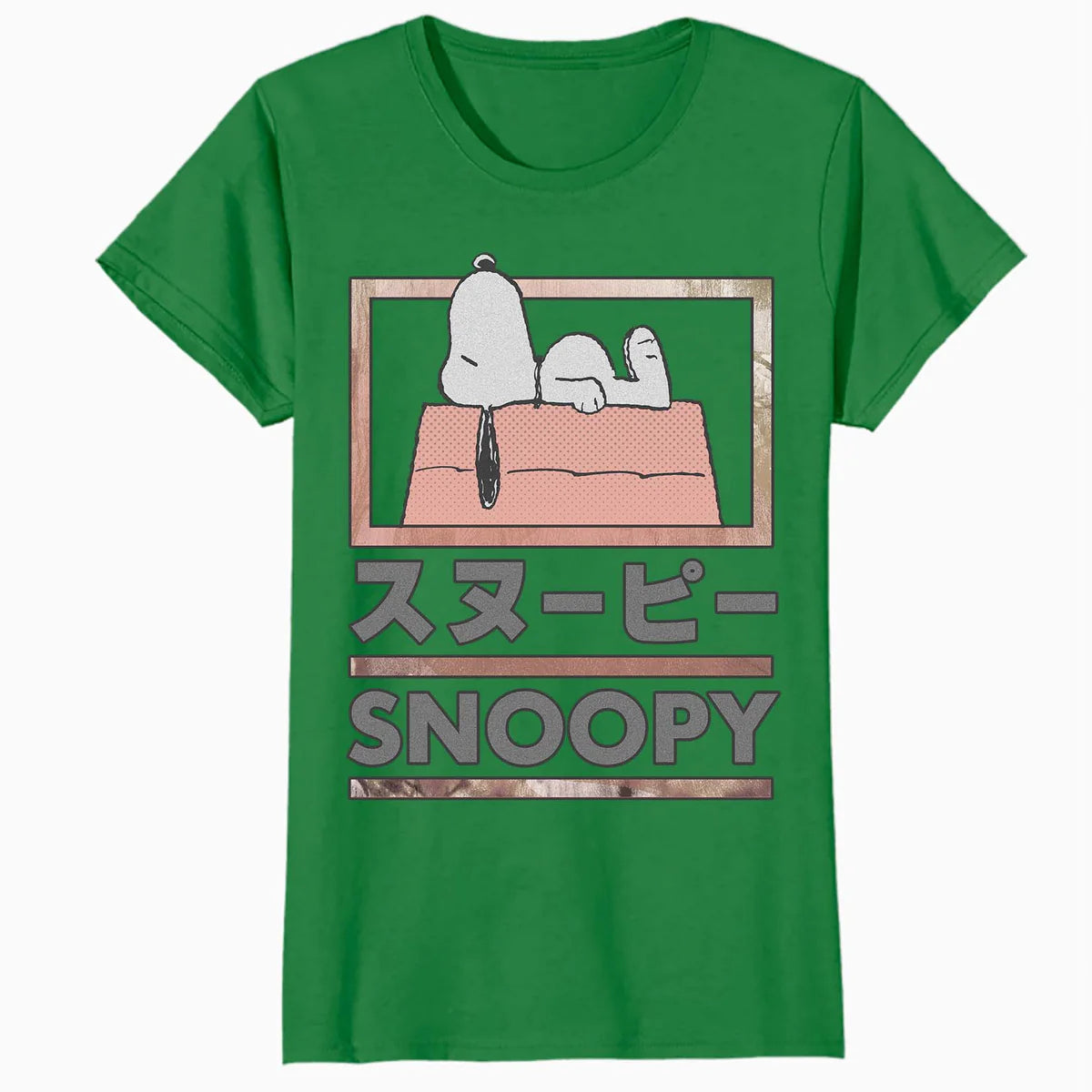 Peanuts Tokyo Snoopy Dog House Japan Fun Kanji Lol Retro 90s Official Women's SKINNY FIT T-Shirt