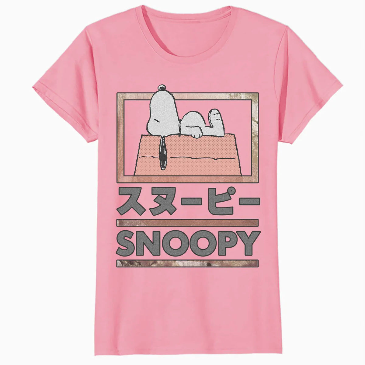 Peanuts Tokyo Snoopy Dog House Japan Fun Kanji Lol Retro 90s Official Women's SKINNY FIT T-Shirt