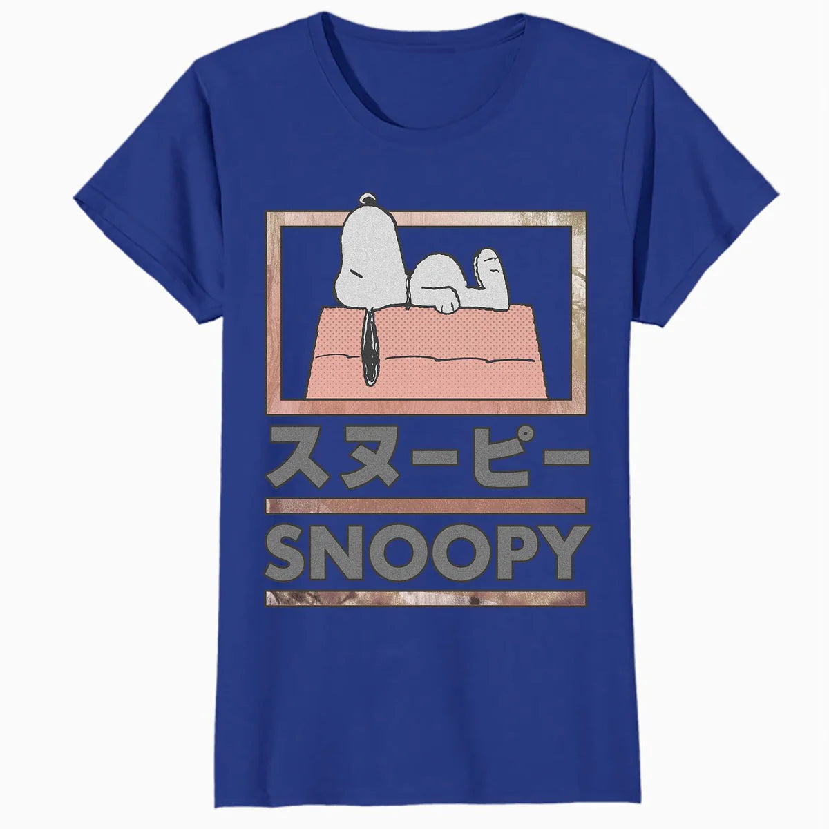 Peanuts Tokyo Snoopy Dog House Japan Fun Kanji Lol Retro 90s Official Women's SKINNY FIT T-Shirt