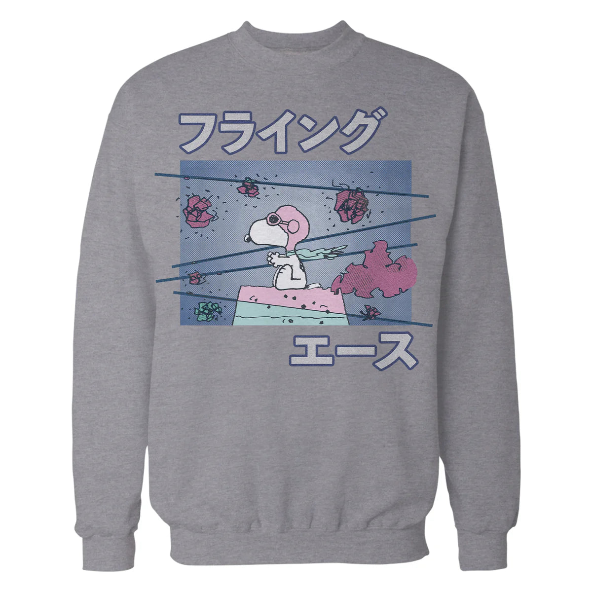 Peanuts Tokyo Snoopy Flying Ace Cute Fun Vintage 90s Manga Official Sweatshirt