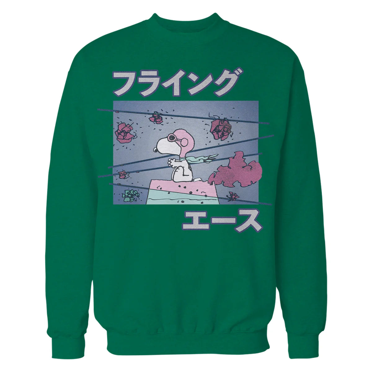 Peanuts Tokyo Snoopy Flying Ace Cute Fun Vintage 90s Manga Official Sweatshirt
