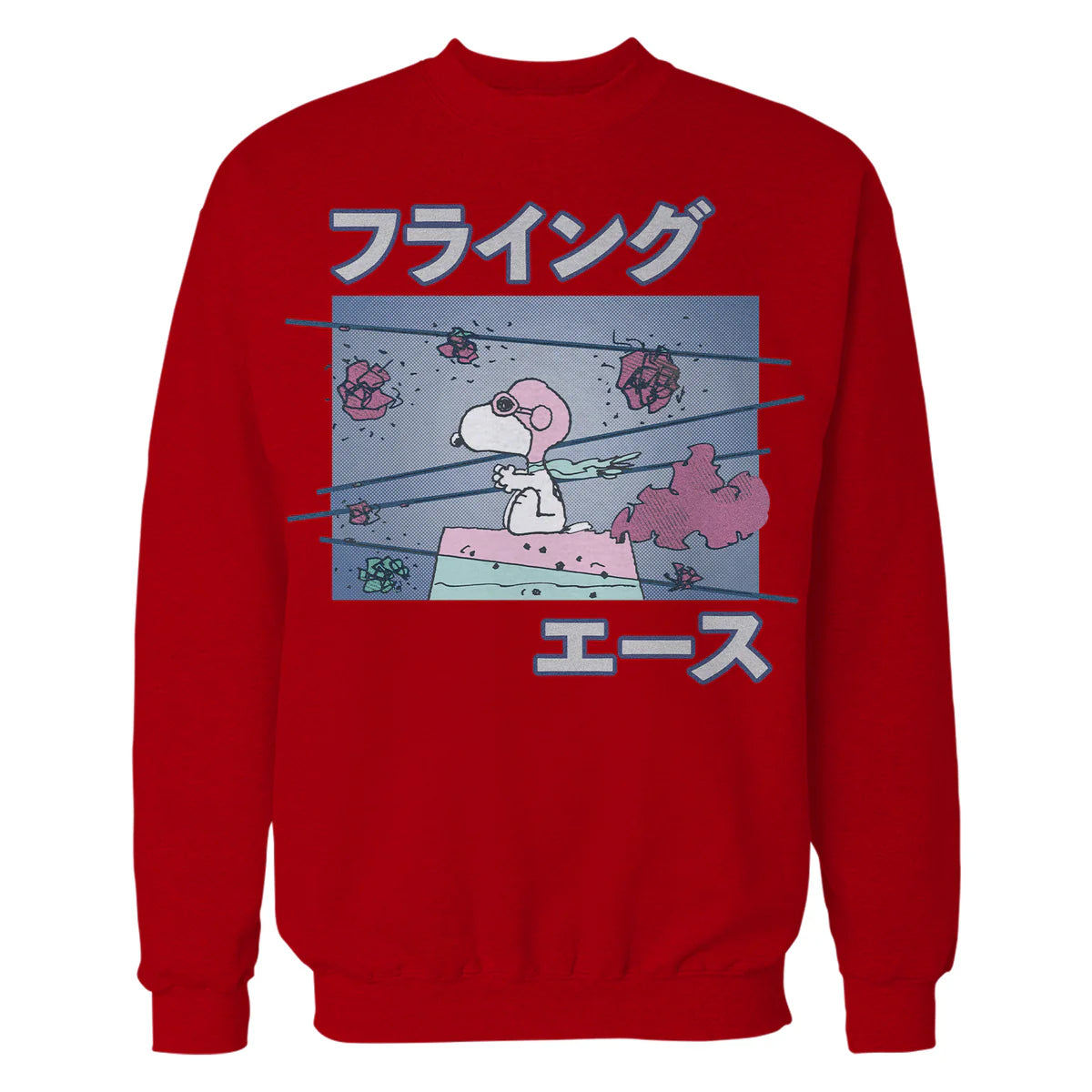 Peanuts Tokyo Snoopy Flying Ace Cute Fun Vintage 90s Manga Official Sweatshirt