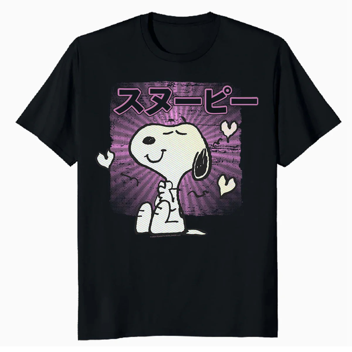 Peanuts Tokyo Snoopy Love Hearts Vintage Japan BFF Kanji VHS Official Men's T-Shirt
