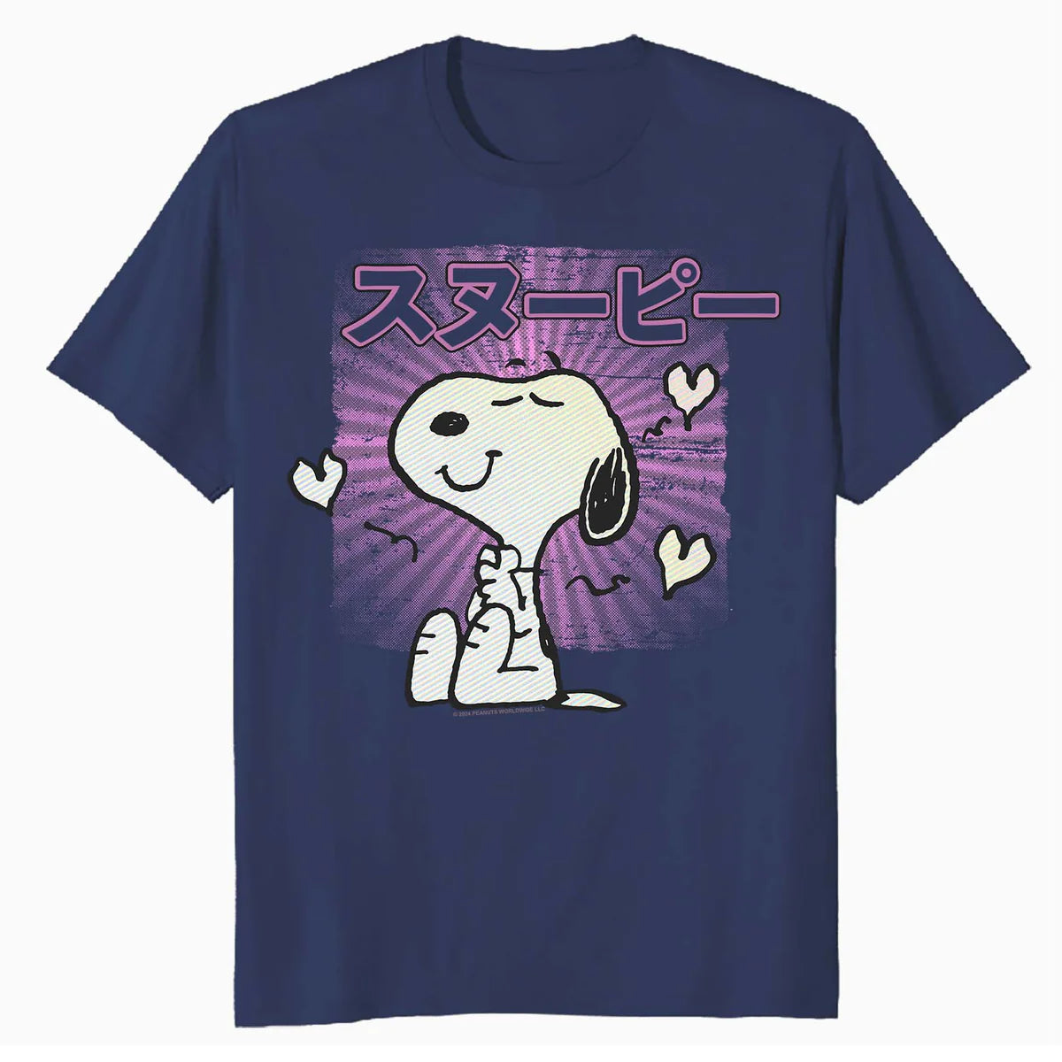 Peanuts Tokyo Snoopy Love Hearts Vintage Japan BFF Kanji VHS Official Men's T-Shirt