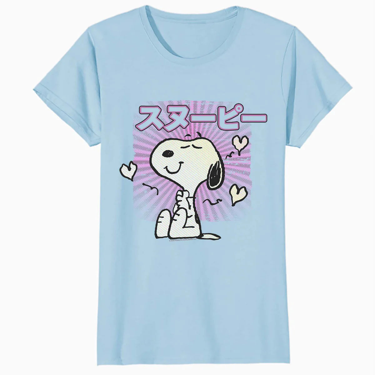 Peanuts Tokyo Snoopy Love Hearts Vintage Japan BFF Kanji VHS Official Women's SKINNY FIT T-Shirt