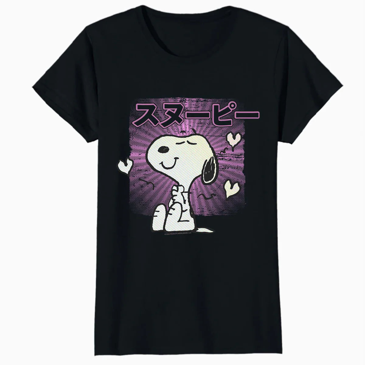 Peanuts Tokyo Snoopy Love Hearts Vintage Japan BFF Kanji VHS Official Women's SKINNY FIT T-Shirt