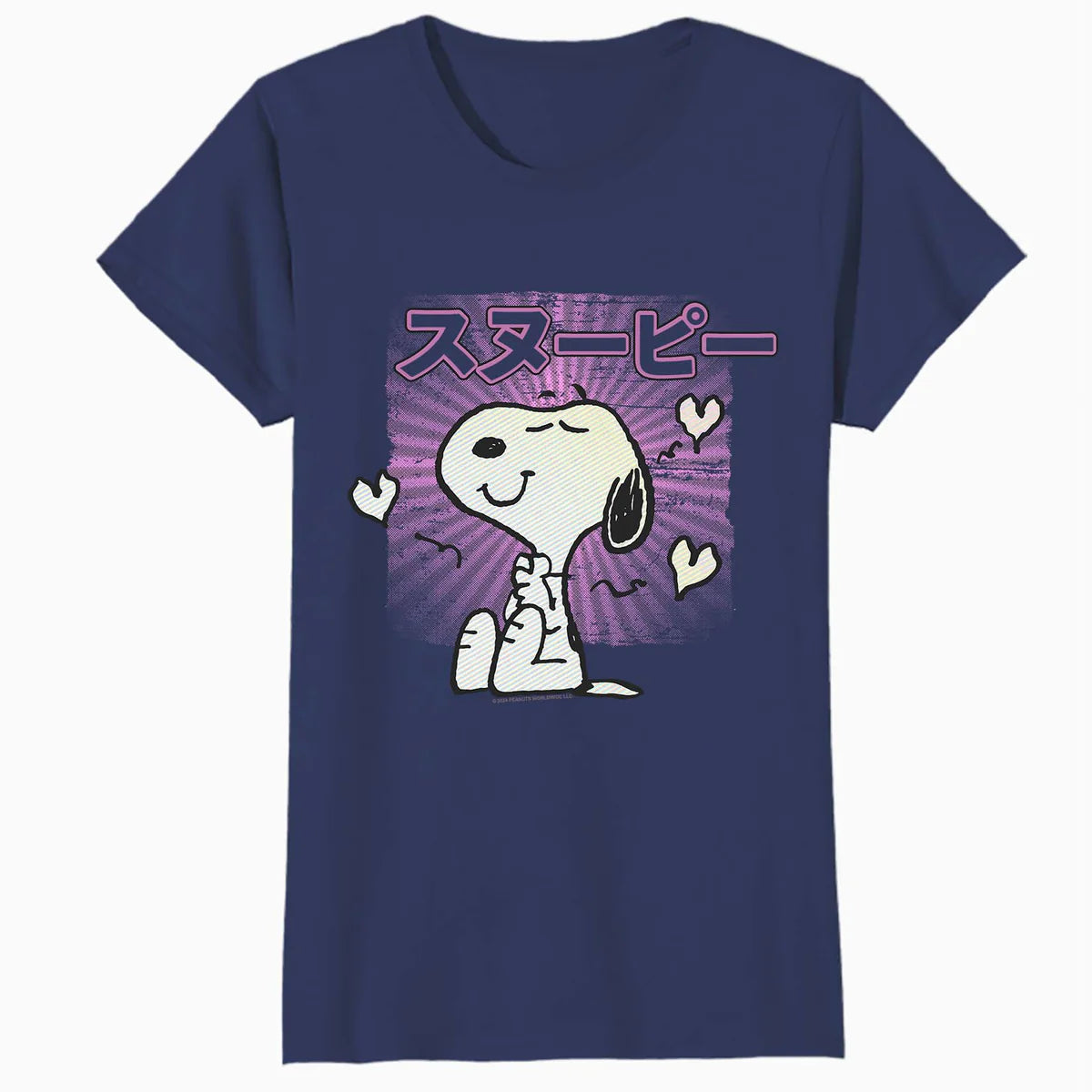Peanuts Tokyo Snoopy Love Hearts Vintage Japan BFF Kanji VHS Official Women's SKINNY FIT T-Shirt