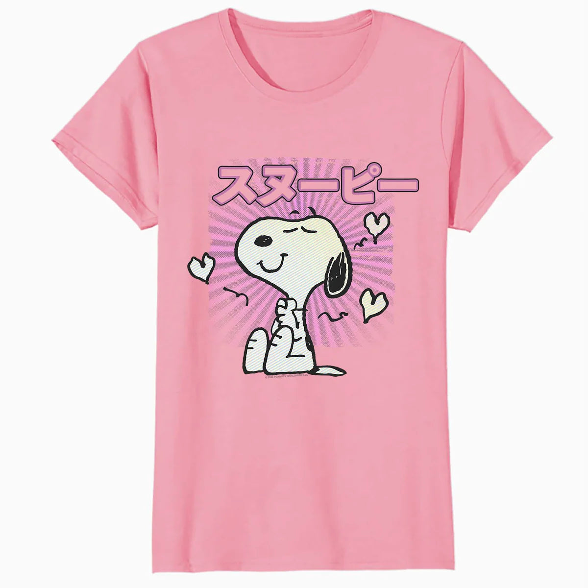 Peanuts Tokyo Snoopy Love Hearts Vintage Japan BFF Kanji VHS Official Women's SKINNY FIT T-Shirt