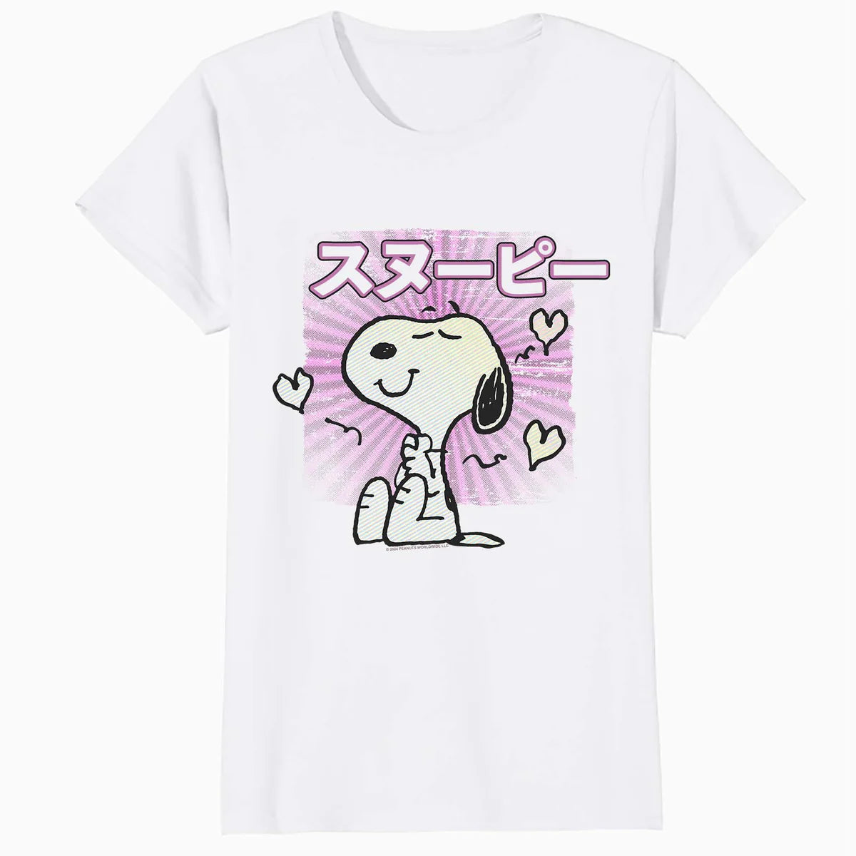 Peanuts Tokyo Snoopy Love Hearts Vintage Japan BFF Kanji VHS Official Women's SKINNY FIT T-Shirt