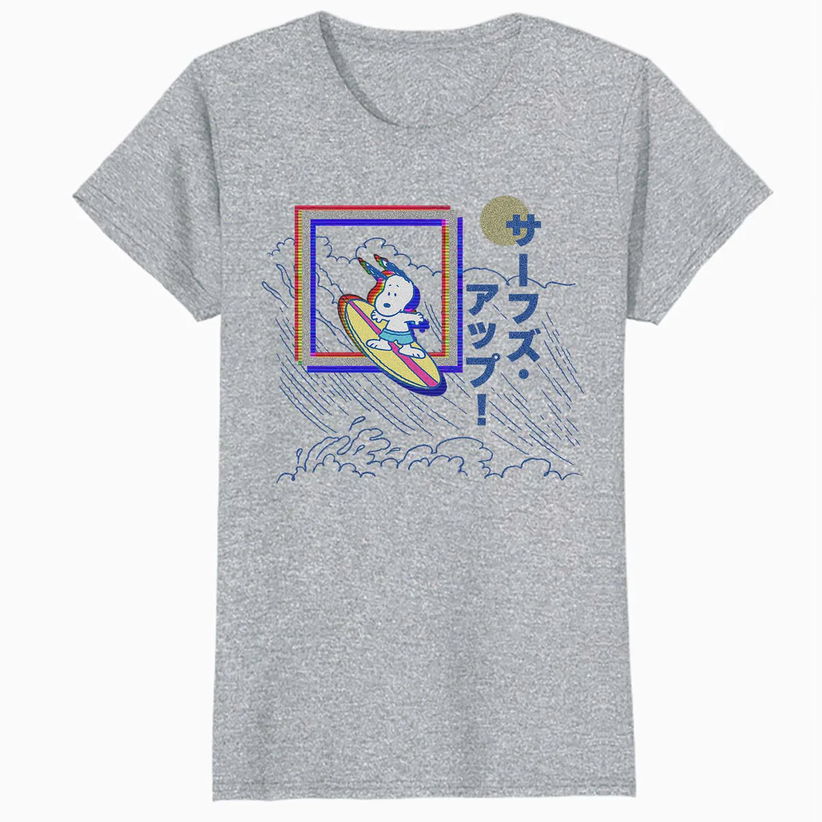 Peanuts Tokyo Snoopy Surfs Up Japan Vintage Kanji VHS Glitch Official Women's SKINNY FIT T-Shirt