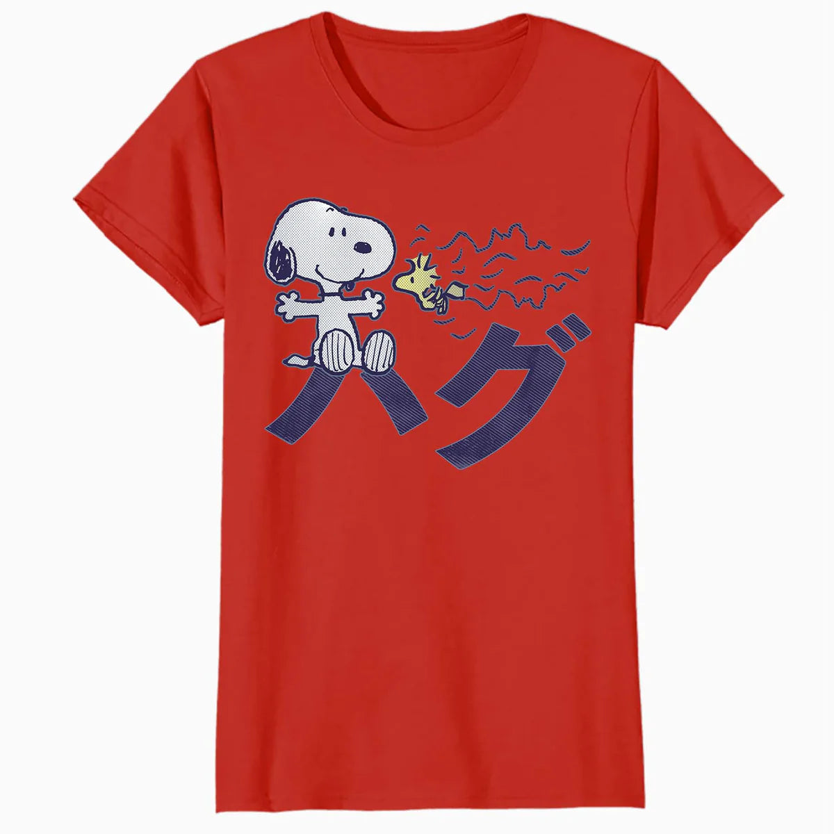 Peanuts Tokyo Snoopy Woodstock Japan Hugs Kanji Love BFF XO Official Women's SKINNY FIT T-Shirt