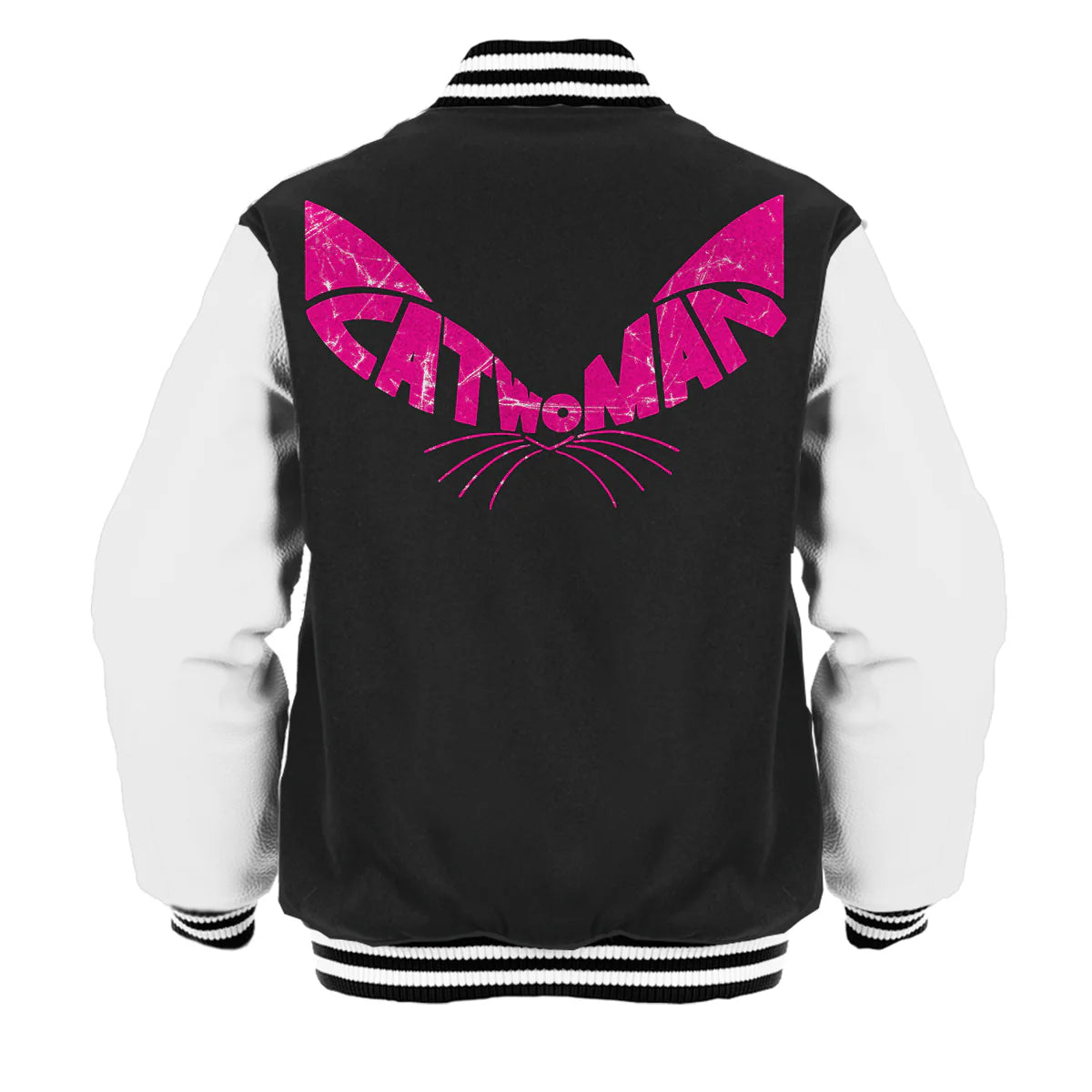 DC Comics Catwoman Logo Ears Dist Official Varsity Jacket