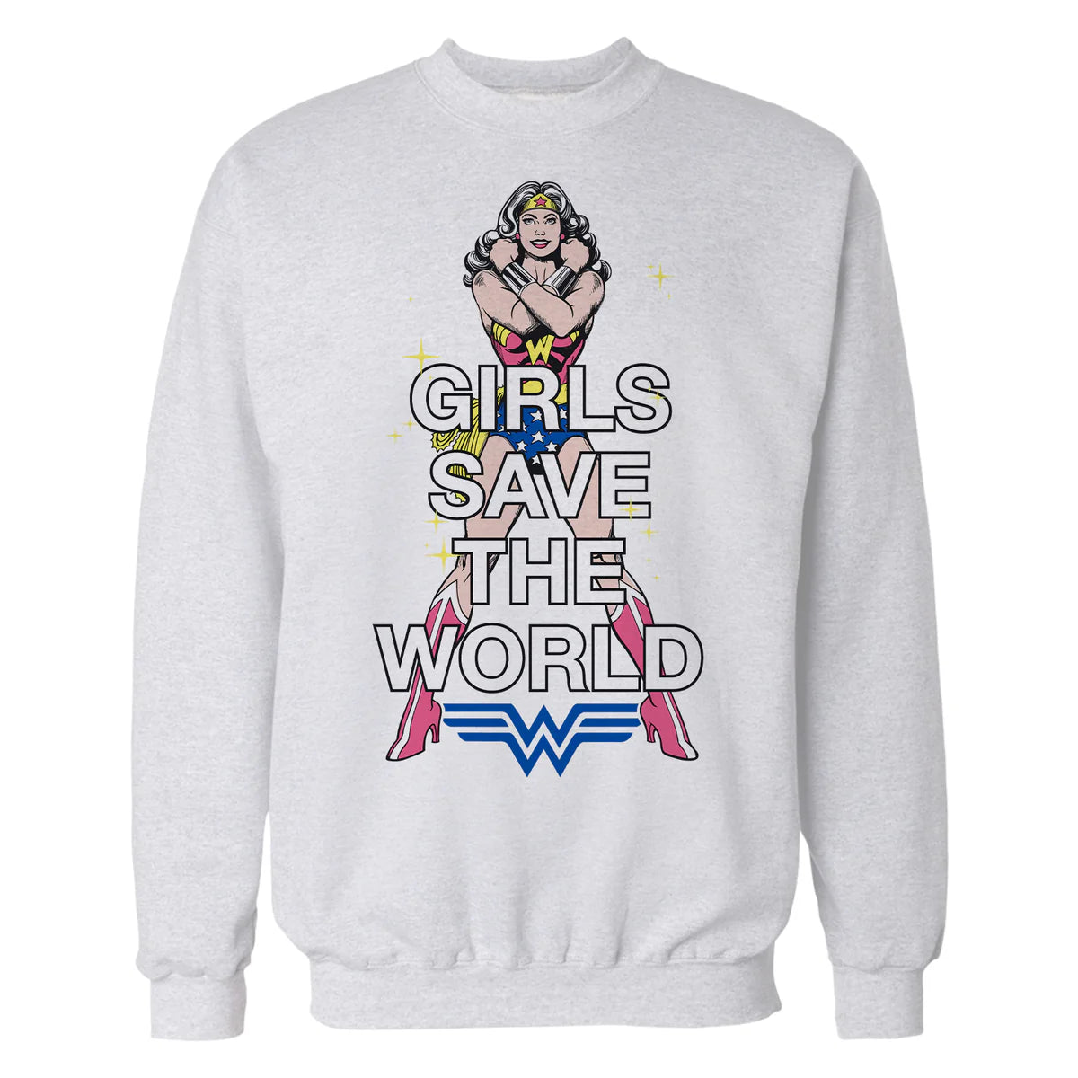 DC Comics Wonder Woman Girls Save World Official Sweatshirt