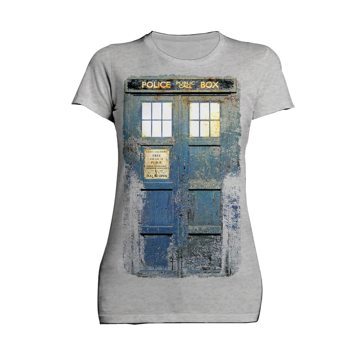 Doctor Who Cosplay Tardis Distressed Official Women's T-shirt