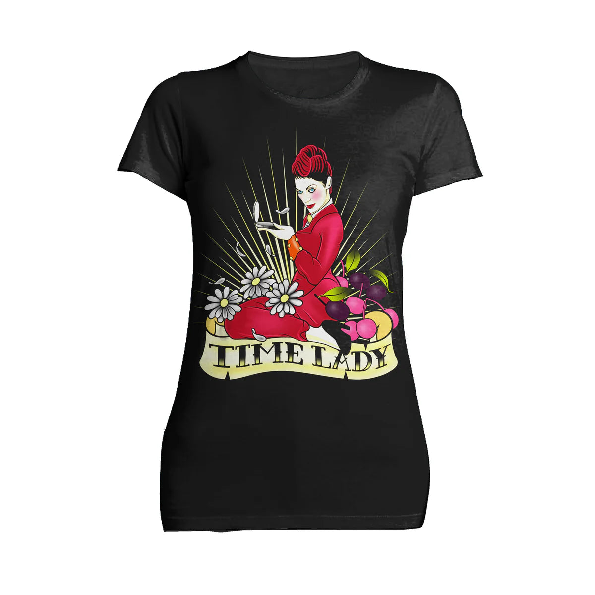 Doctor Who Rockabilly Missy Time Lady Official Women's T-shirt