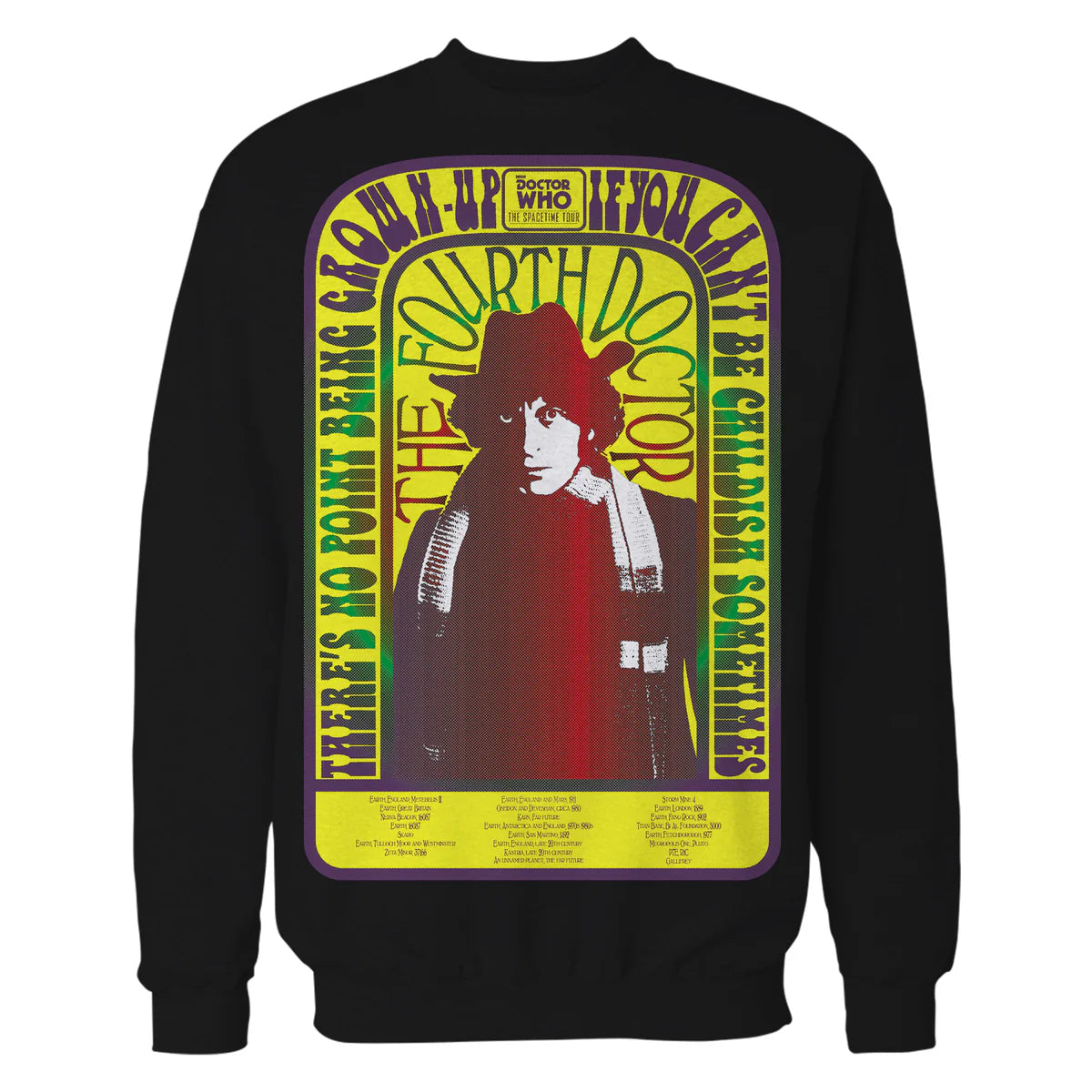 Doctor Who Spacetime Tour 4th Doctor Baker Official Sweatshirt