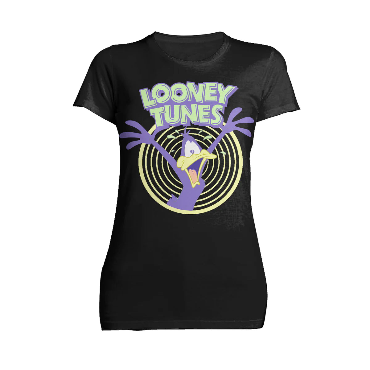 Looney Tunes Daffy Duck + Logo Crazy Official Women's T-shirt