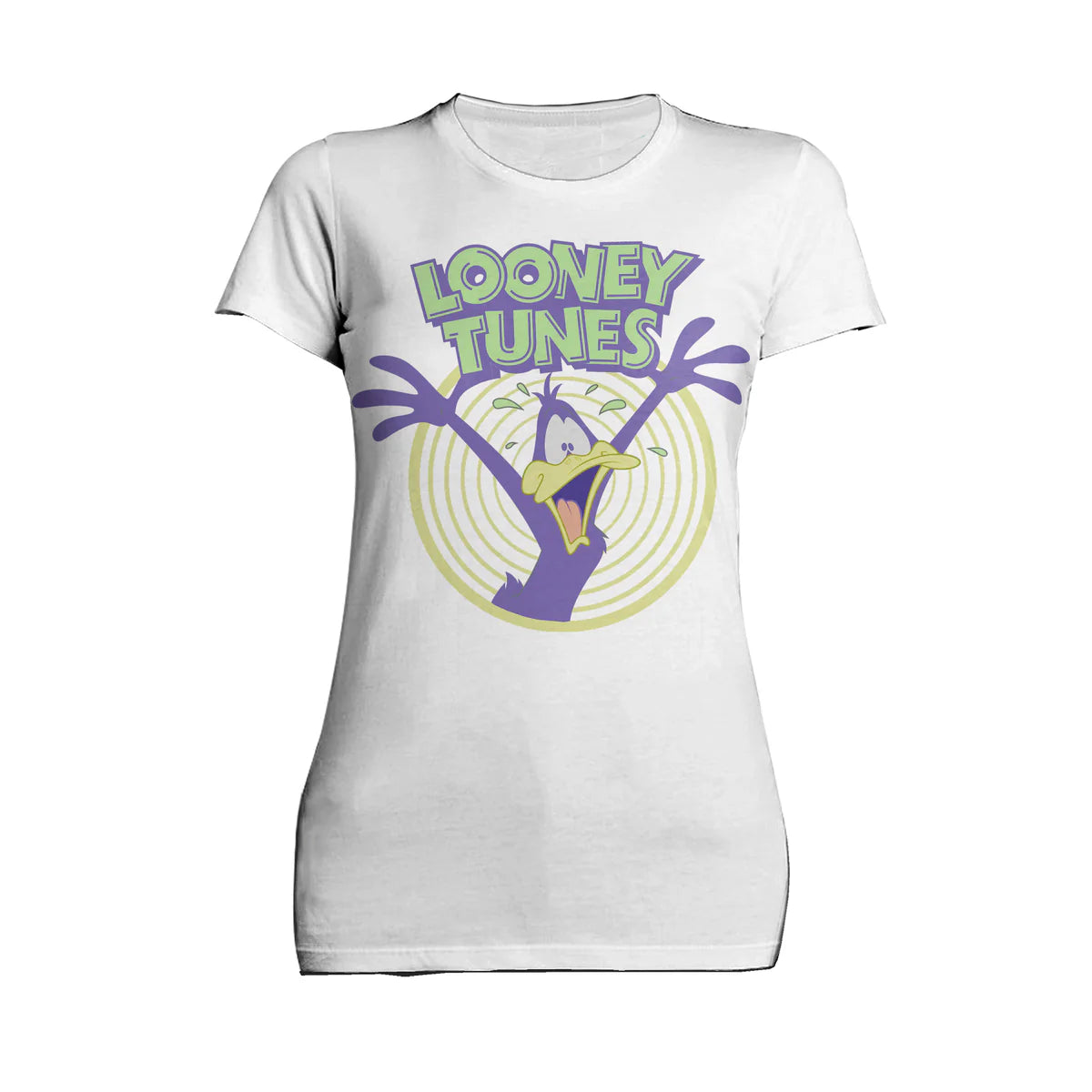 Looney Tunes Daffy Duck + Logo Crazy Official Women's T-shirt