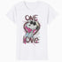 Peanuts Snoopy Joe Cool One Love Glitch Vintage Valentines Official Women's SKINNY FIT T-Shirt