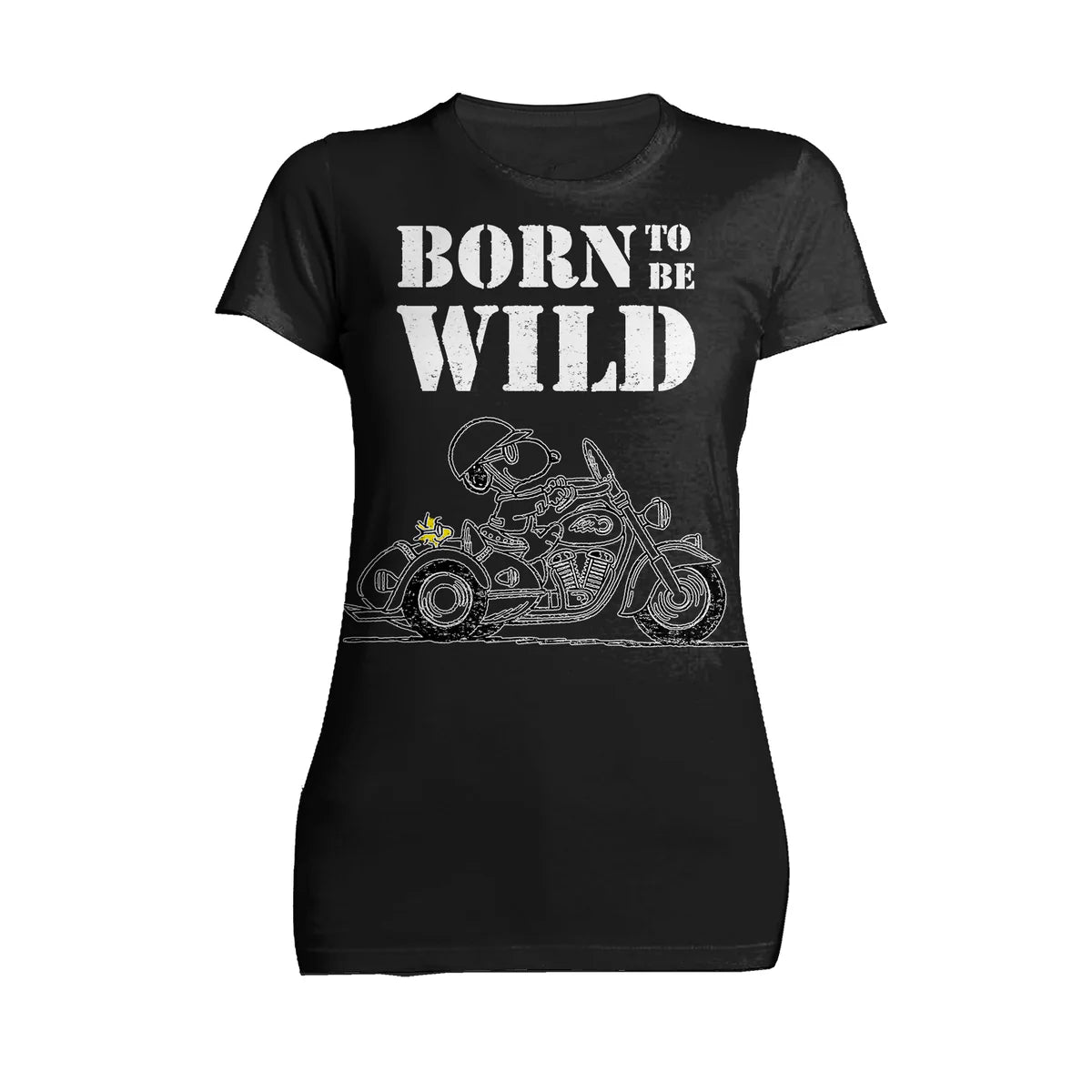 Peanuts Snoopy Woodstock Sketch Born Wild Official Women's T-shirt