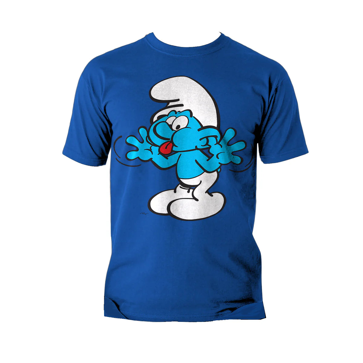The Smurfs Jokey Smurf Tongue Official Men's T-shirt