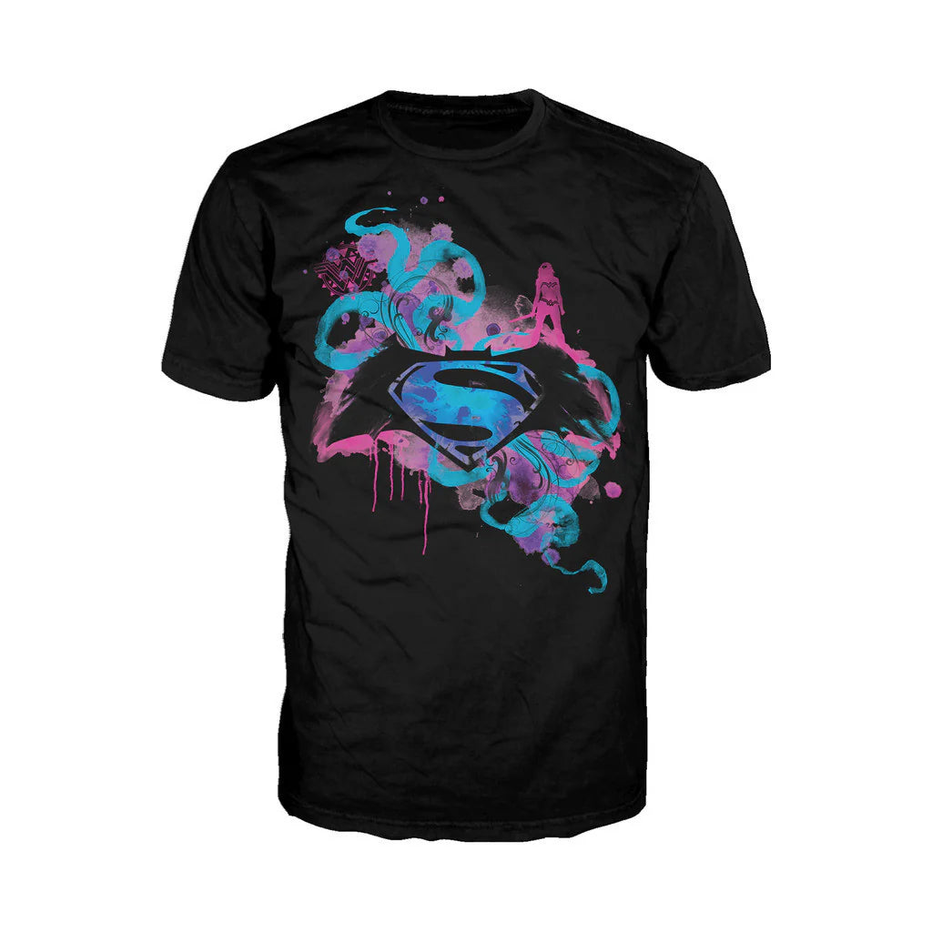 DC Batman V Superman Trinity Logo Graff Official Men's T-shirt