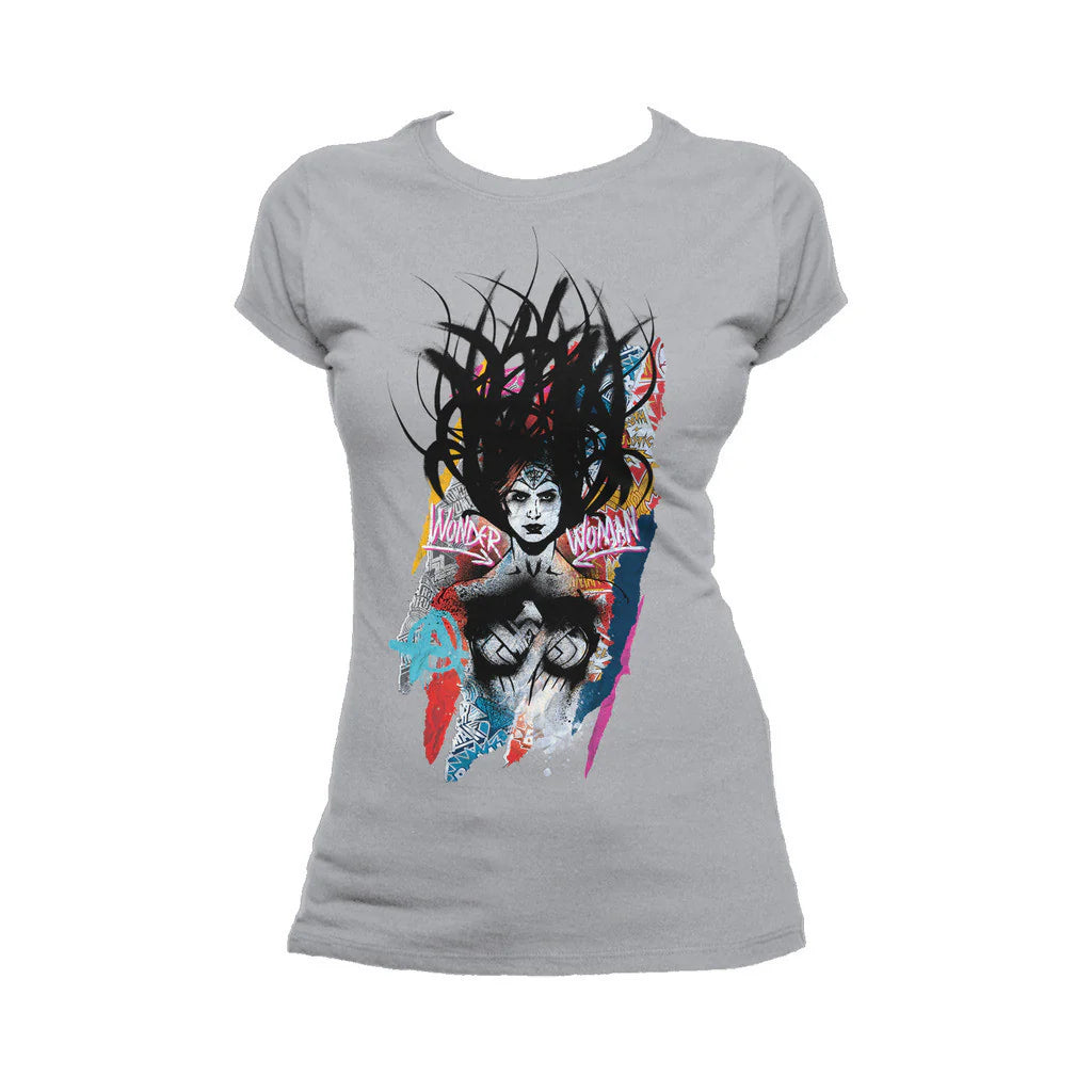 DC Batman V Superman Wonder Woman Graff Hair Official Women's T-shirt