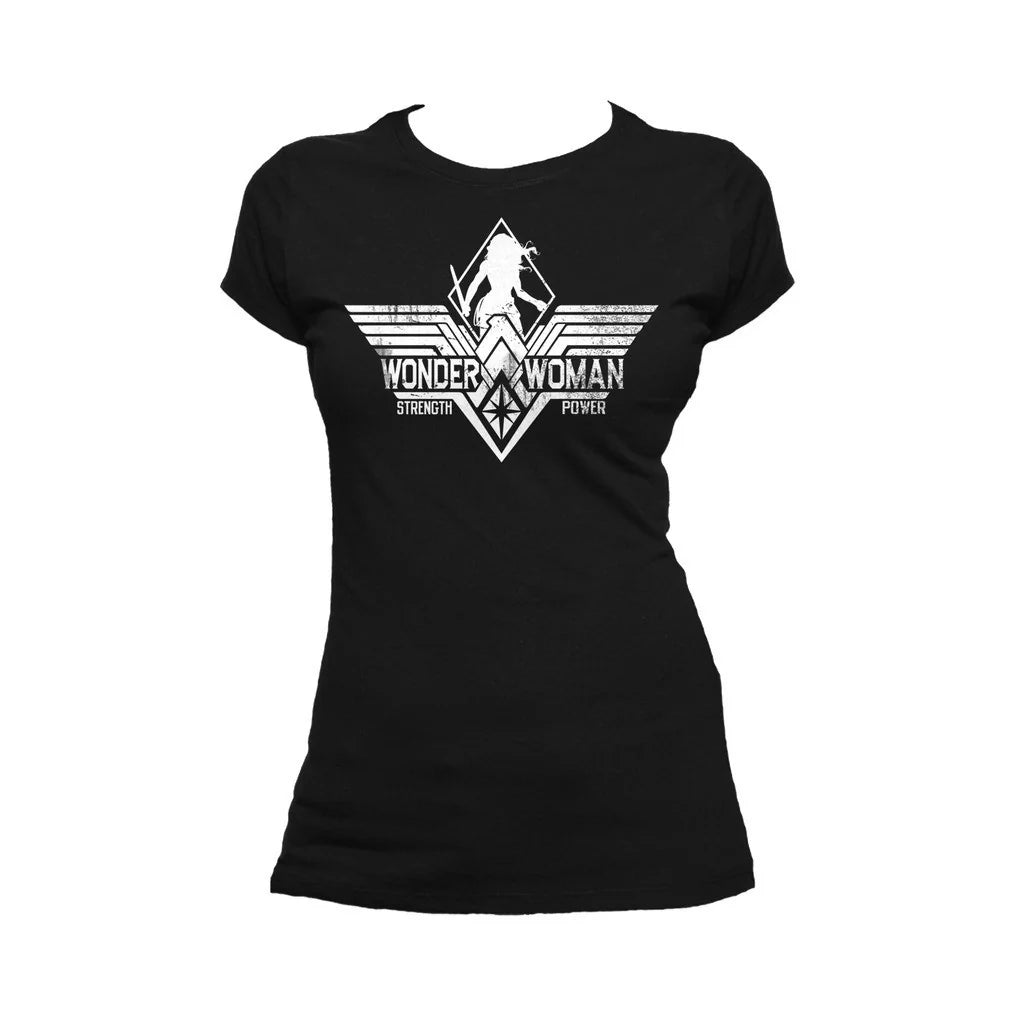 DC Batman V Superman Wonder Woman Stencil Strength Official Women's T-shirt