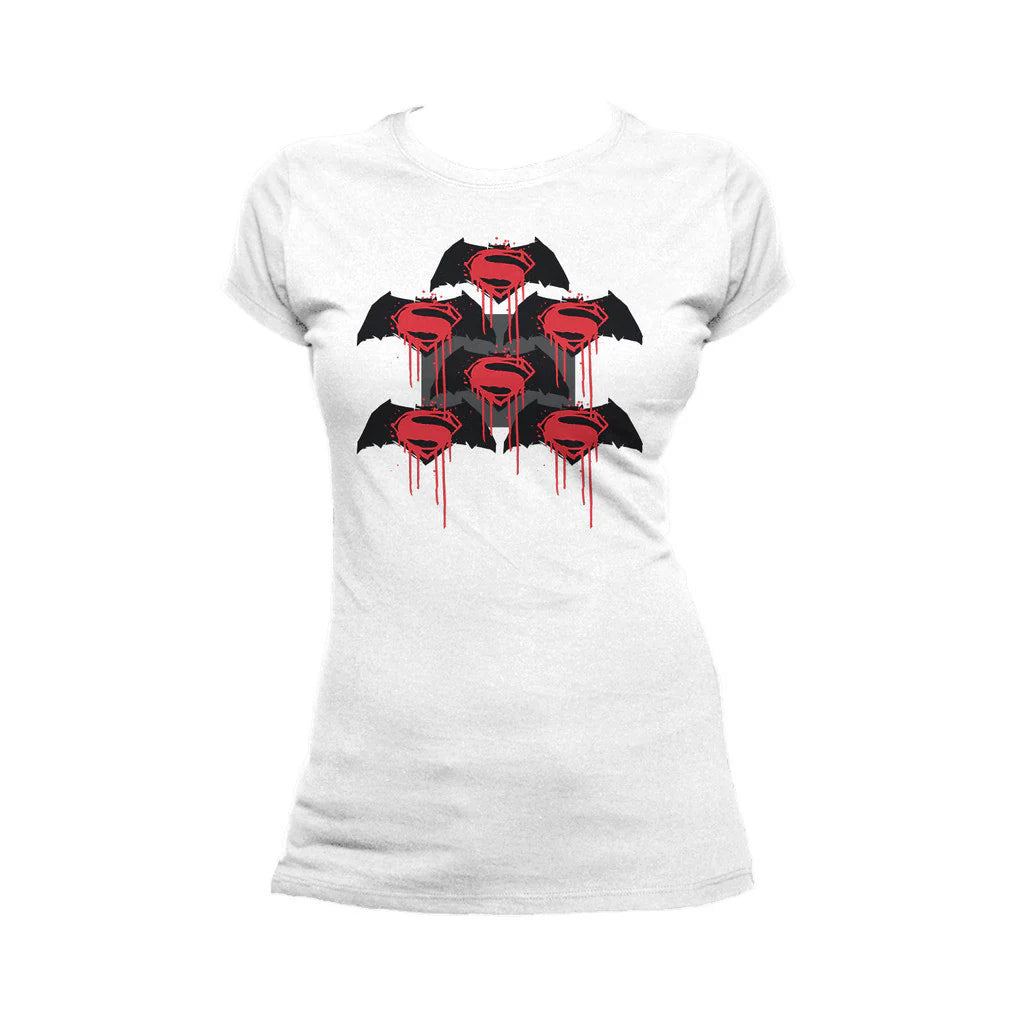 DC Batman V Superman Logo Graff Official Women's T-shirt