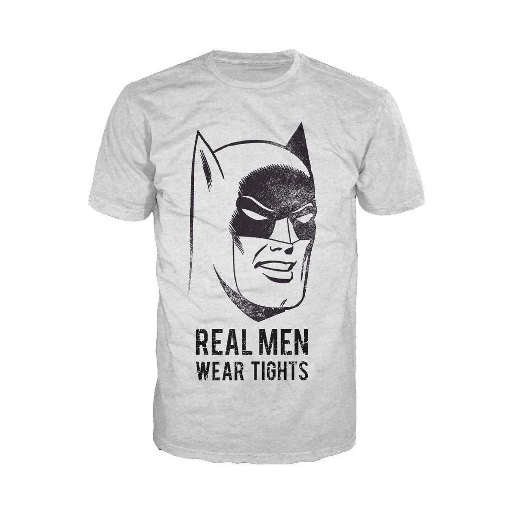 DC Comics Batman Text Real Men Tights Official Men's T-shirt
