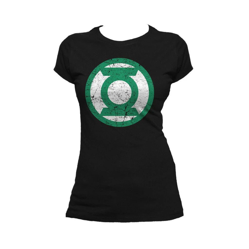 DC Comics Green Lantern Distressed Logo Official Women's T-shirt