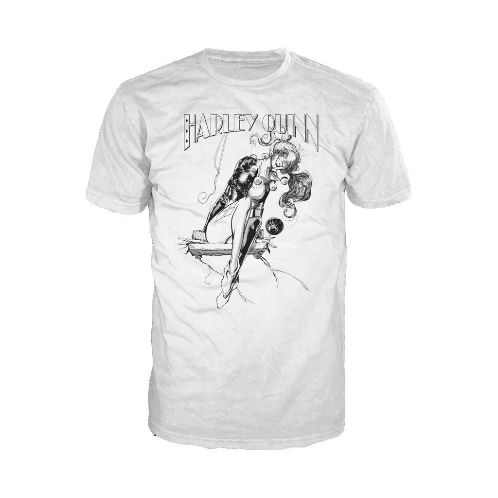 DC Comics Harley Quinn Sketch Swing 01 Official Men's T-Shirt