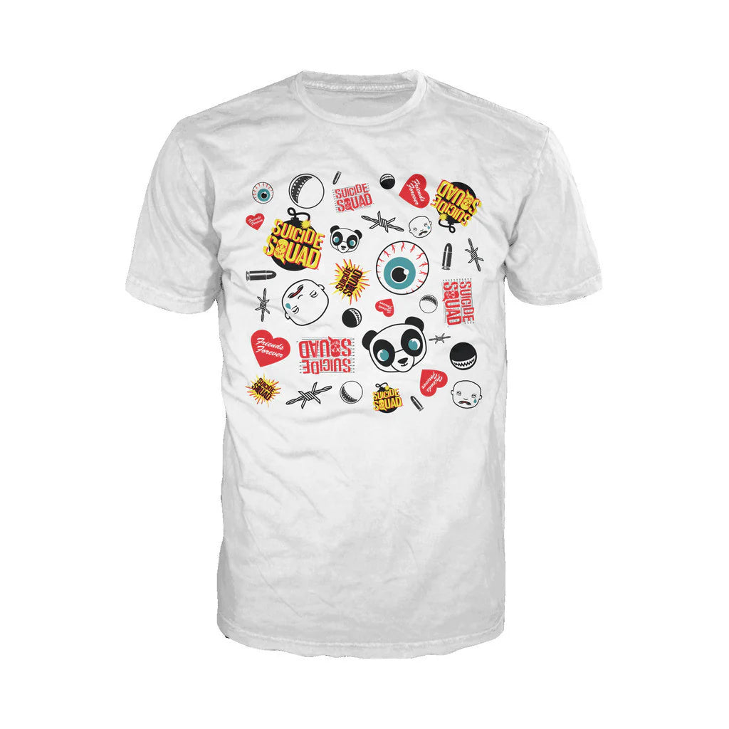 DC Suicide Squad Collage Emoji Official Men's T-shirt