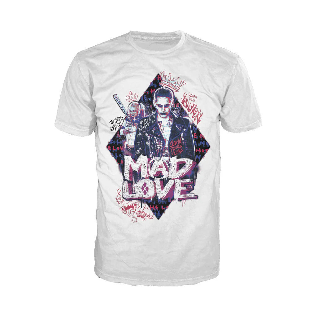 DC Suicide Squad Joker-Harley Quinn Mad Love Official Men's T-shirt