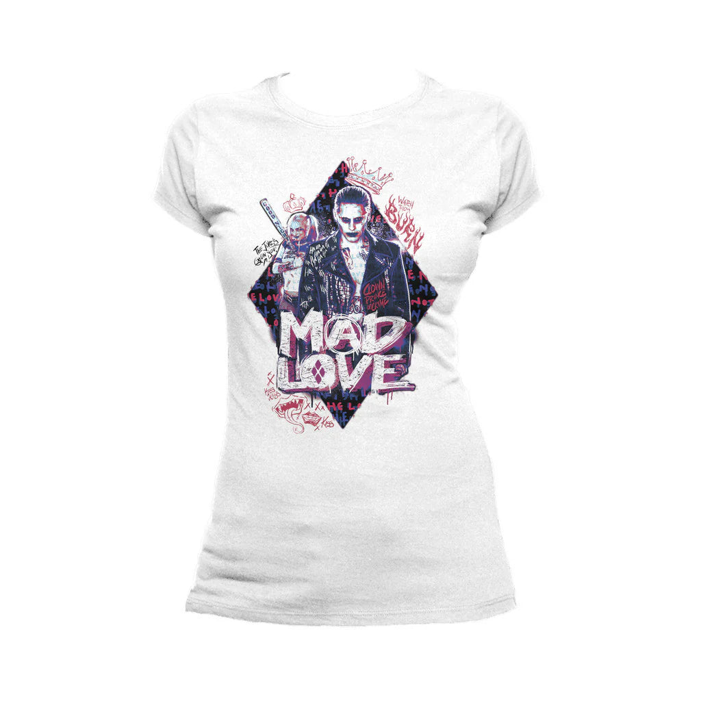 DC Suicide Squad Joker-Harley Quinn Mad Love Official Women's T-shirt